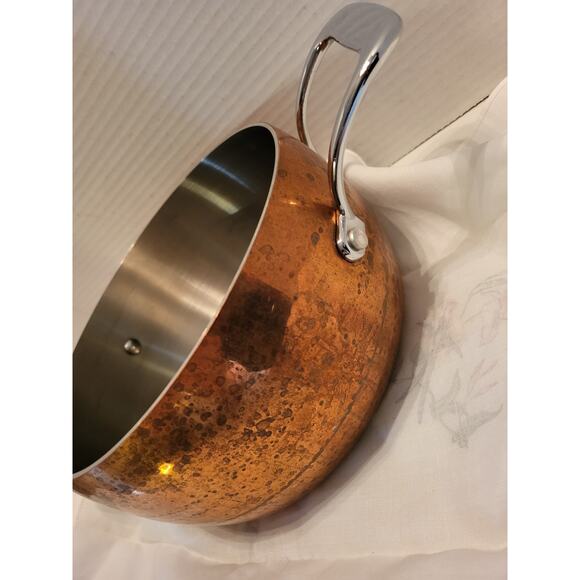 Il Mulino NY Copper & Stainless Steel 8" Pot with Dual Handles 4" Deep - Picture 7 of 9